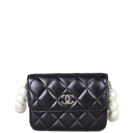 Chanel Micro Wallet on Chain Pearl Strap
