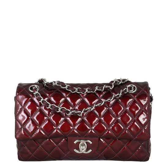 Chanel Classic Double Flap Medium Patent | Wine Red