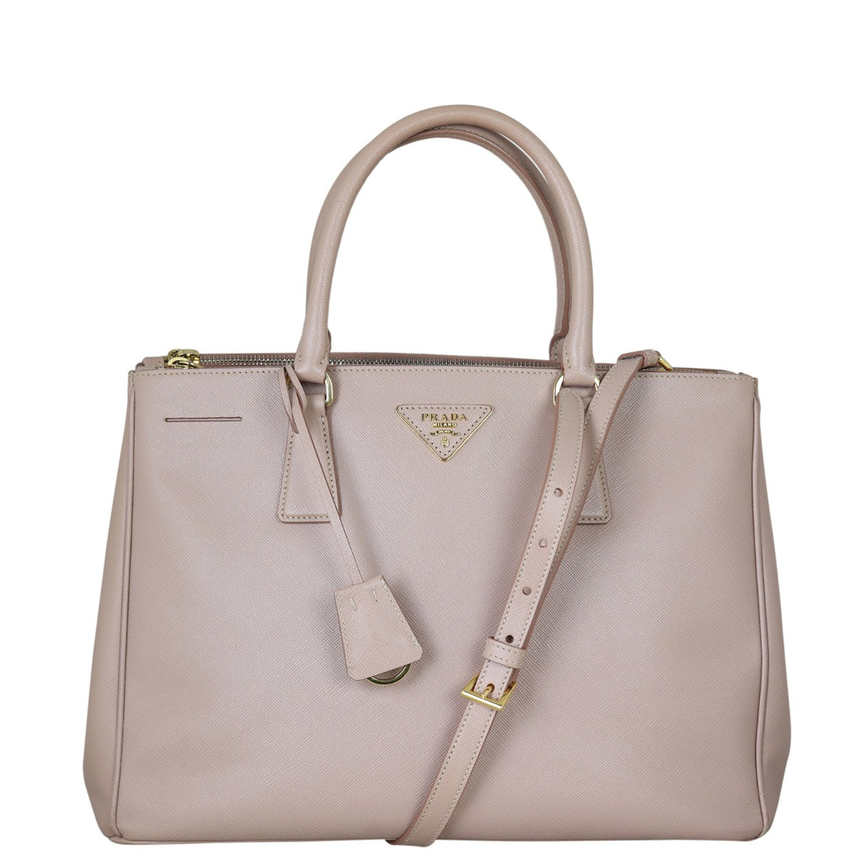 Prada Saffiano Lux Galleria Double Zip Tote Medium