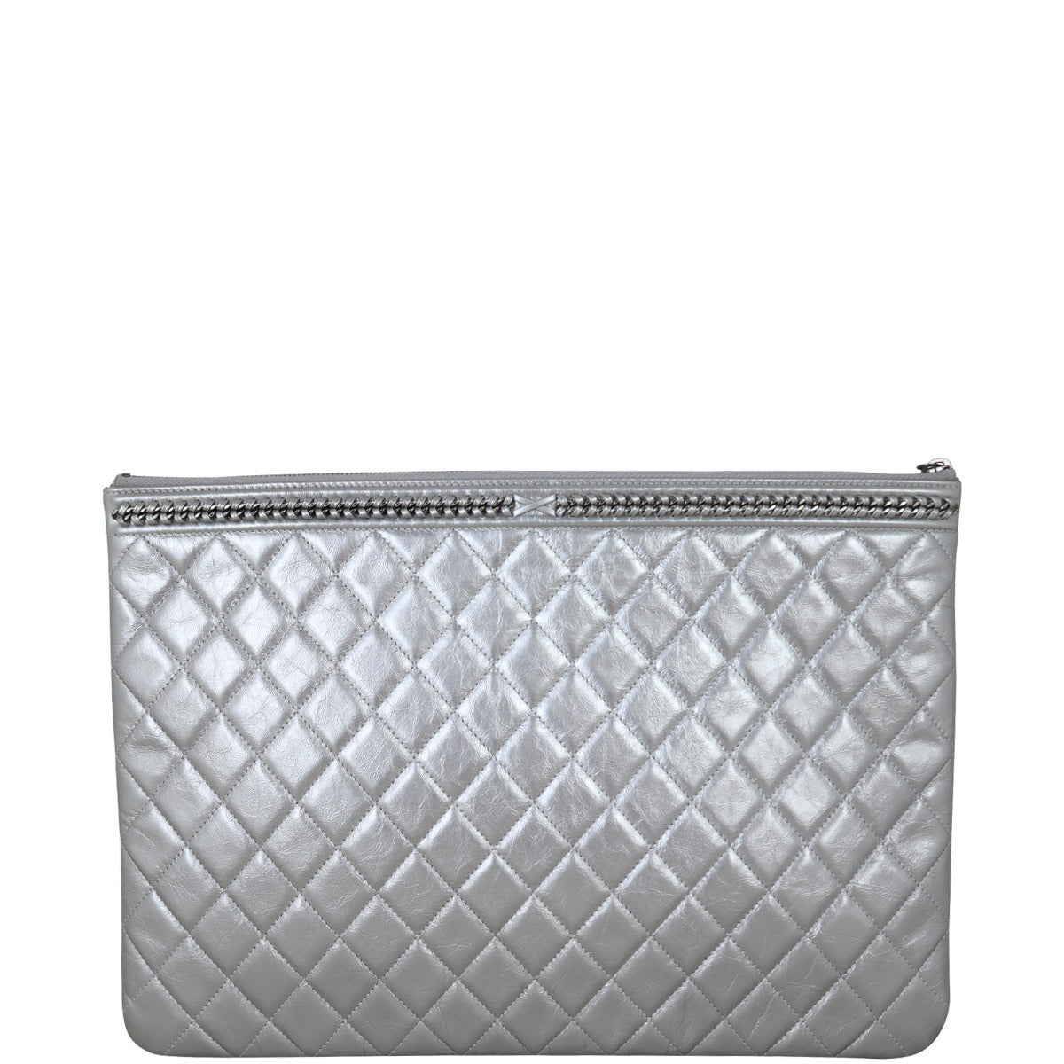 Chanel Boy O-Case Large | Silver