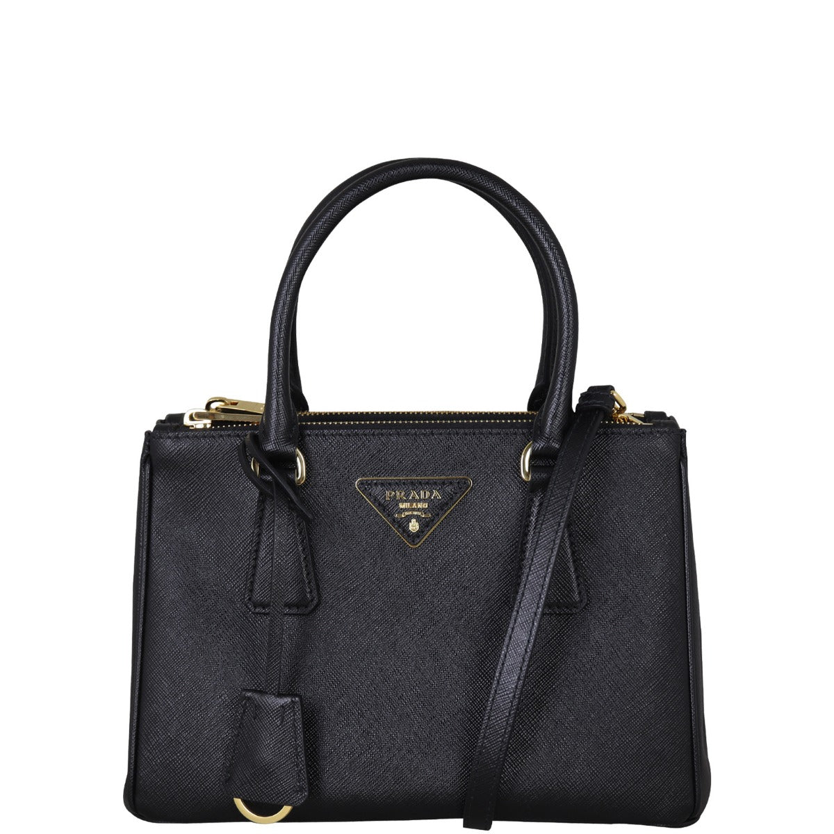 Prada Saffiano Lux Galleria Double Zip Tote Mini