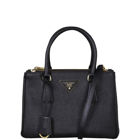 Prada Saffiano Lux Galleria Double Zip Tote Mini