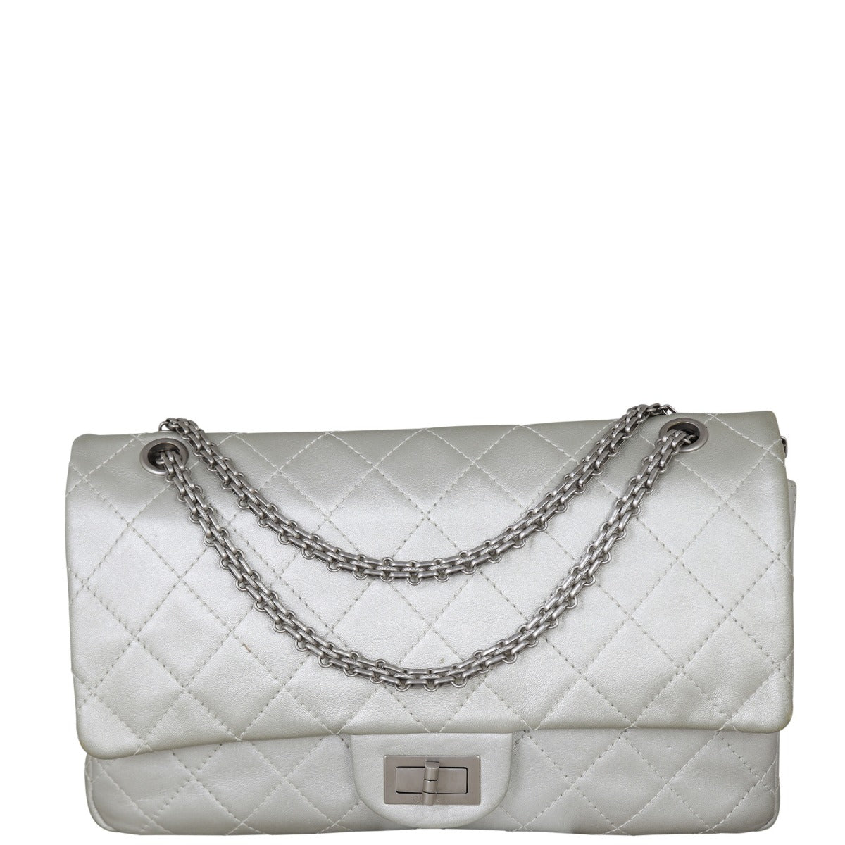 Chanel 2.55 Reissue 227 Double Flap Bag | Silver