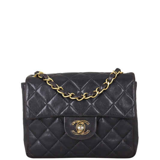 Chanel Classic Flap Mini Square | Black Quilted Lambskin