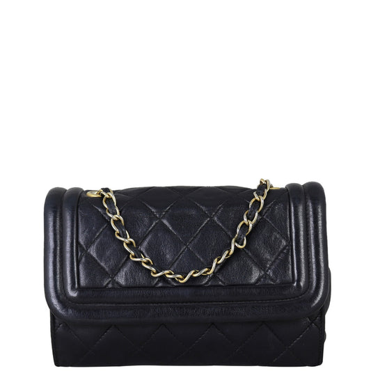 Chanel Vintage Quilted Flap Bag | Black