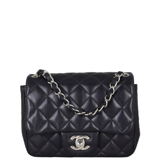 Chanel Classic Flap Mini Square | Black Lambskin