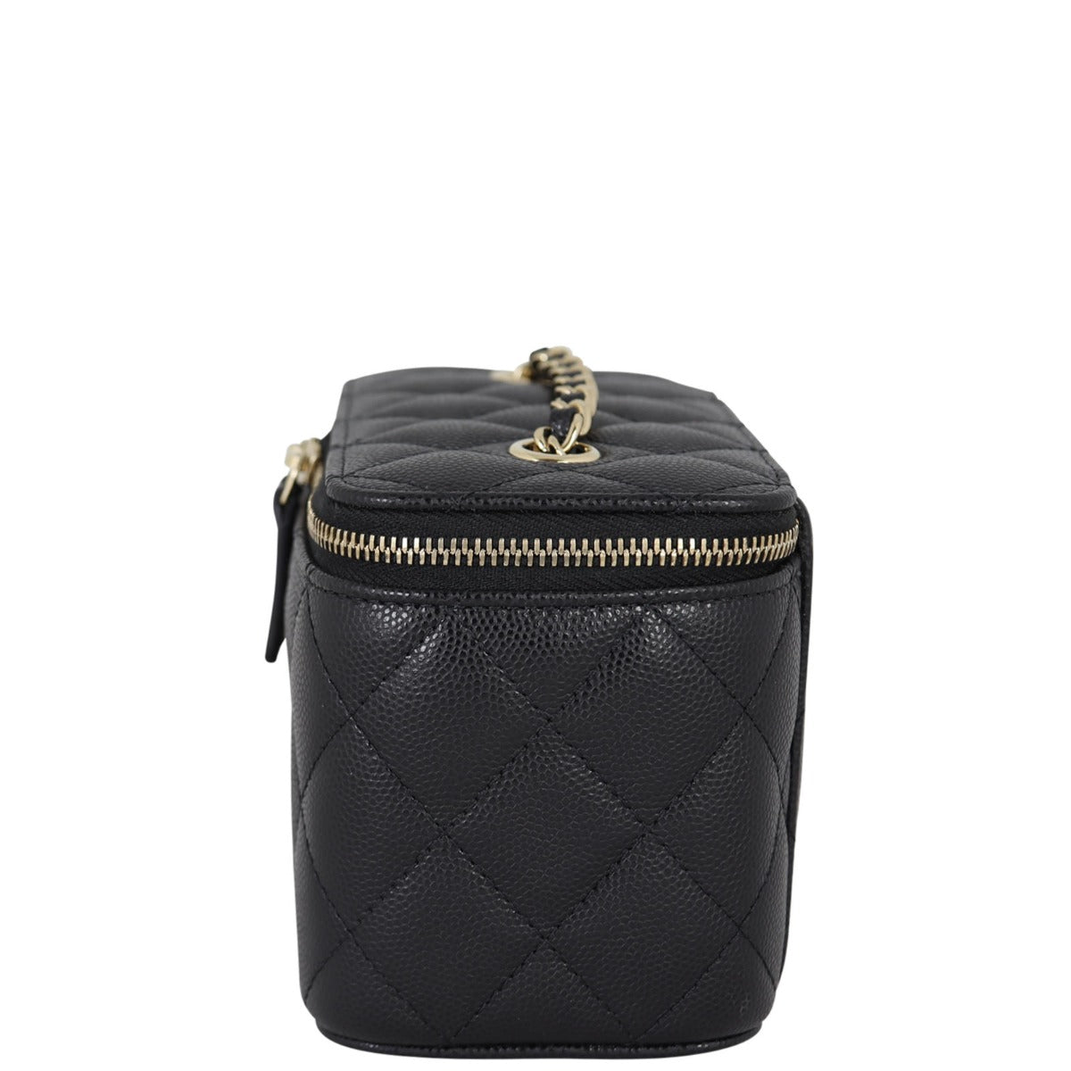 Chanel Vanity Case with Chain | Black Caviar