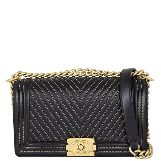 Chanel Boy Old Medium Chevron Chains