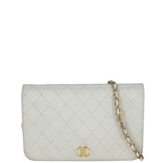 Chanel CC Full Flap Bag Small | White