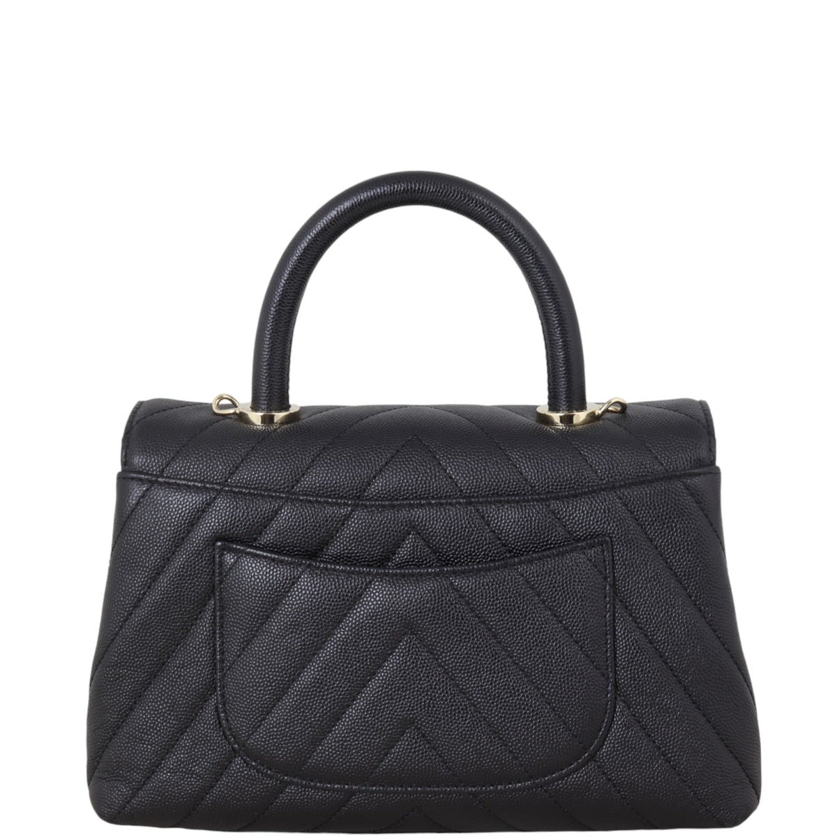 Chanel Coco Top Handle Mini Bag Chevron