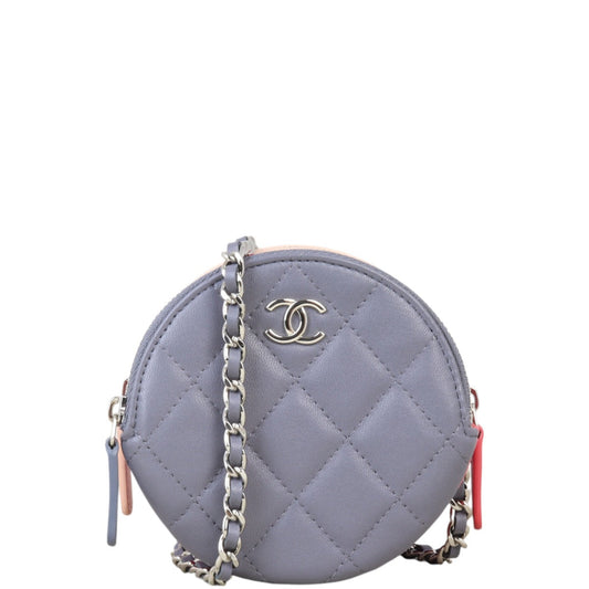 Chanel CC Round Triple Zip Pouch on Chain