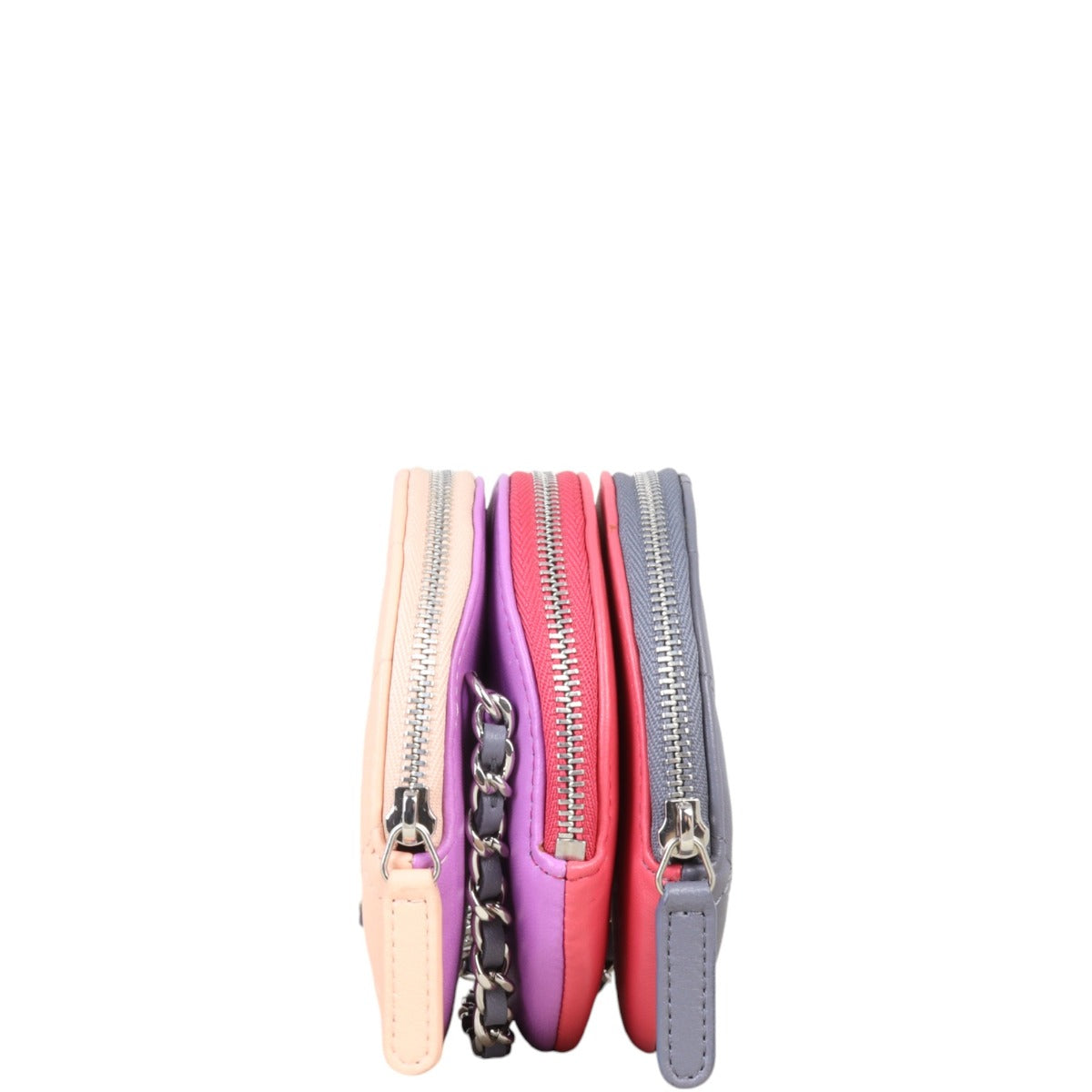 Chanel CC Round Triple Zip Pouch on Chain