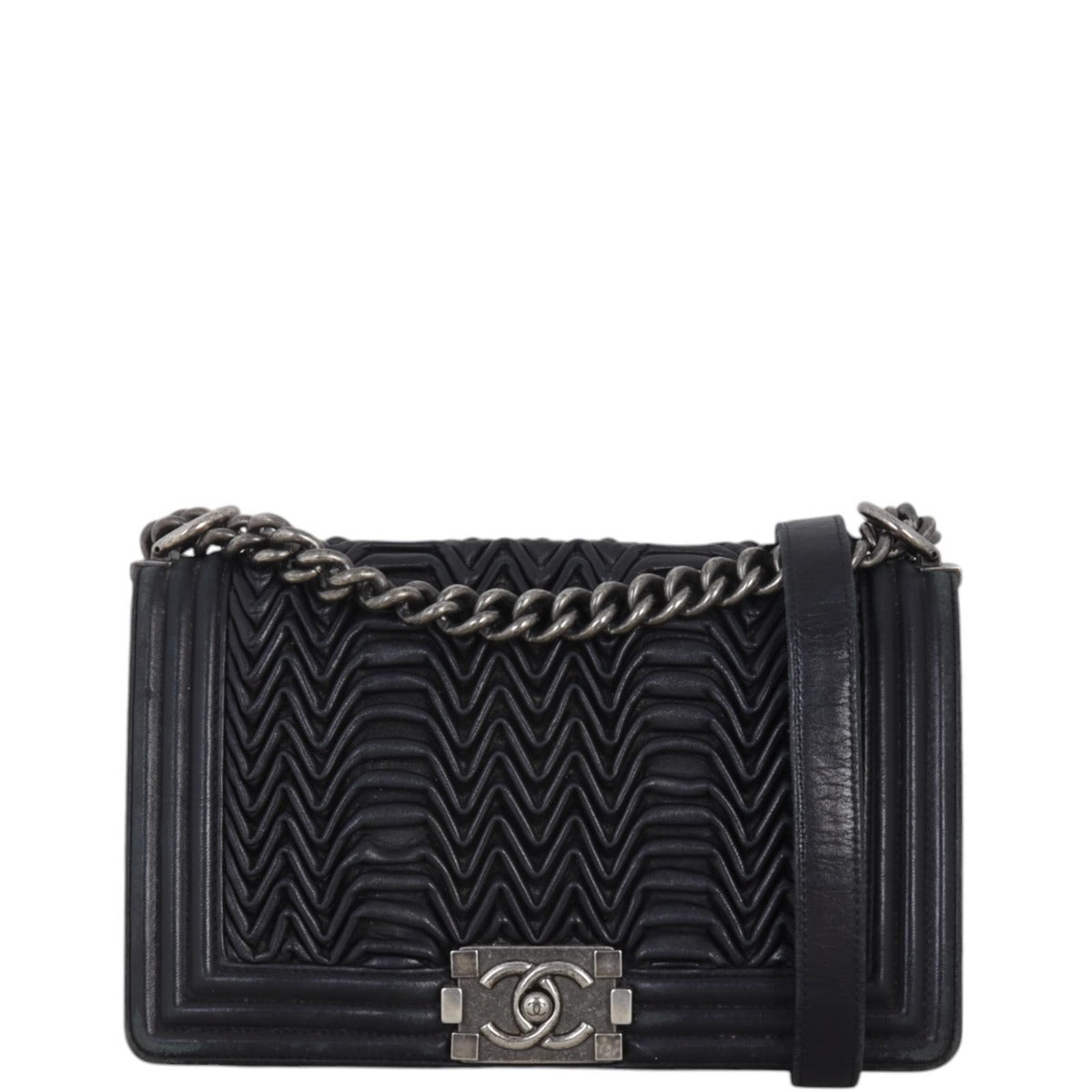 Chanel Boy 3D Pleated Old Medium