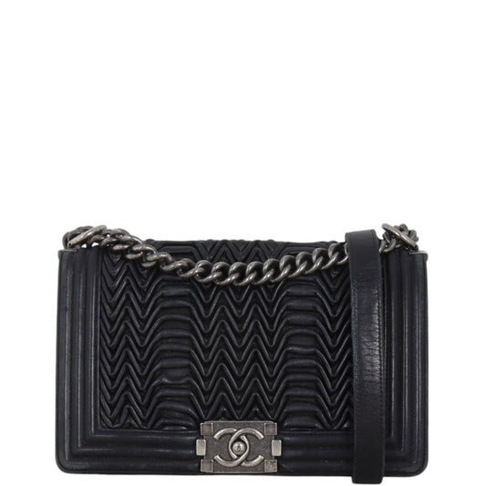 Chanel Boy 3D Pleated Old Medium