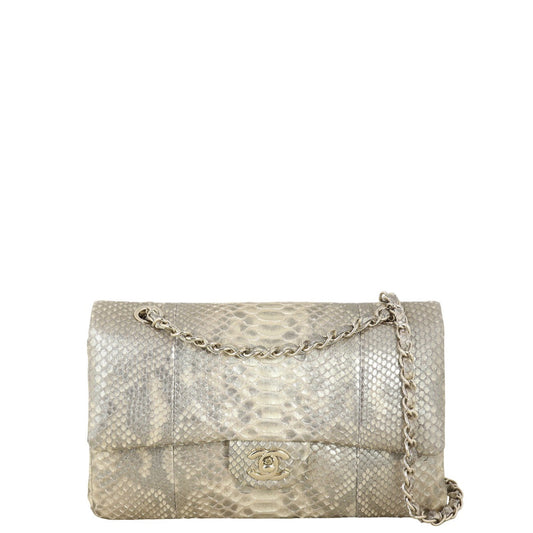Chanel Classic Double Flap Medium Iridescent Python
