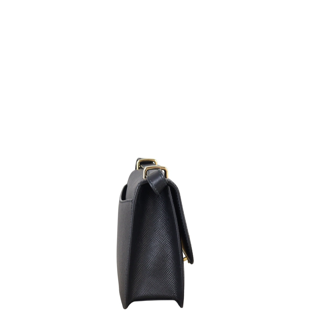 Prada Saffiano Cuir Embleme Flap Shoulder Bag