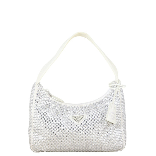 Prada Re-Edition 2000 Satin Crystal Mini Bag