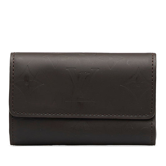 Louis Vuitton Monogram Glass Multicle 6 Keycase M66430 Brown Leather Louis Vuitton