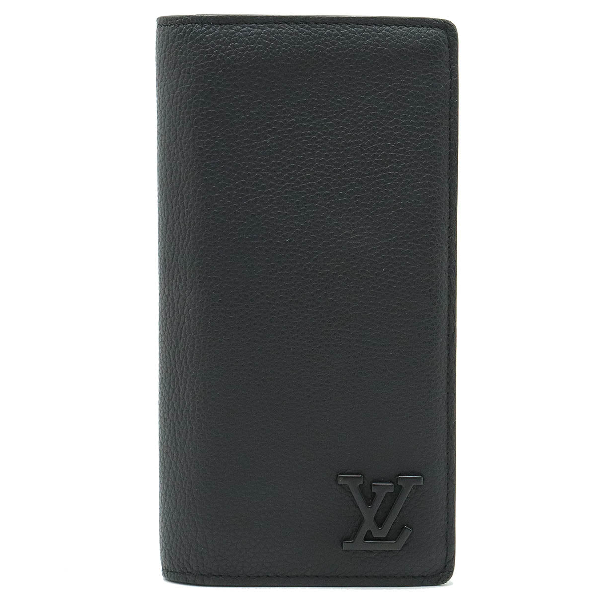 Louis vuitton LV Aerogram Portfolio Brother NM 2 Folded Wallet 2 Folded Green Leather Noir Black M69980