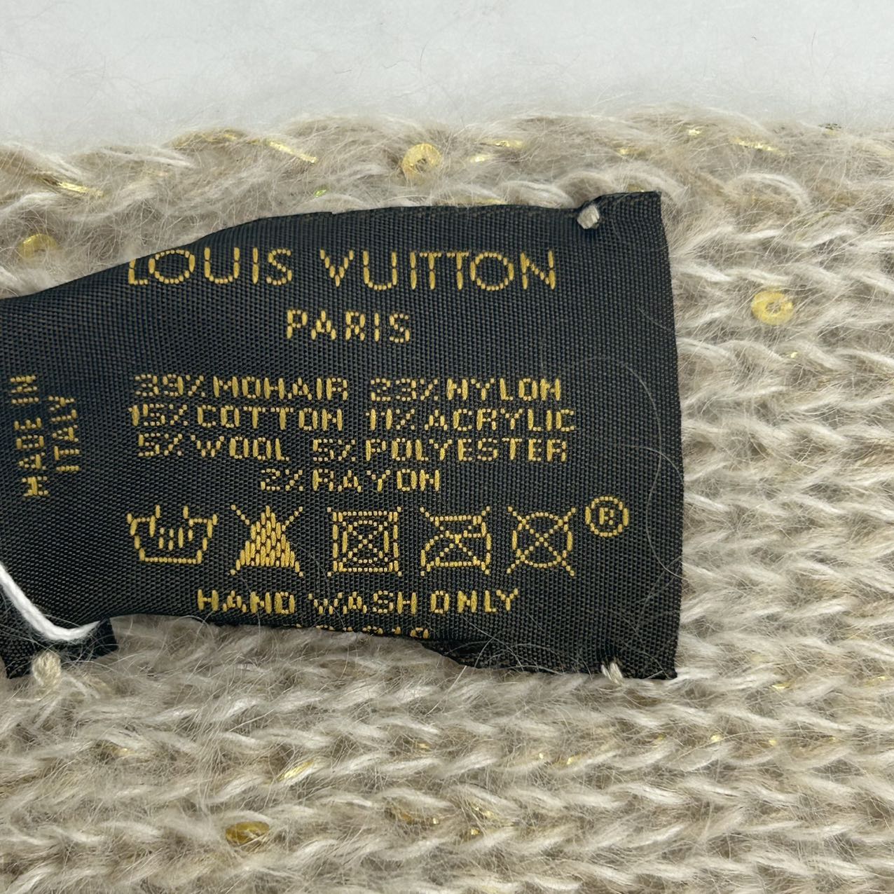 LOUIS VUITTONMohair Nylon Monogram Muffler