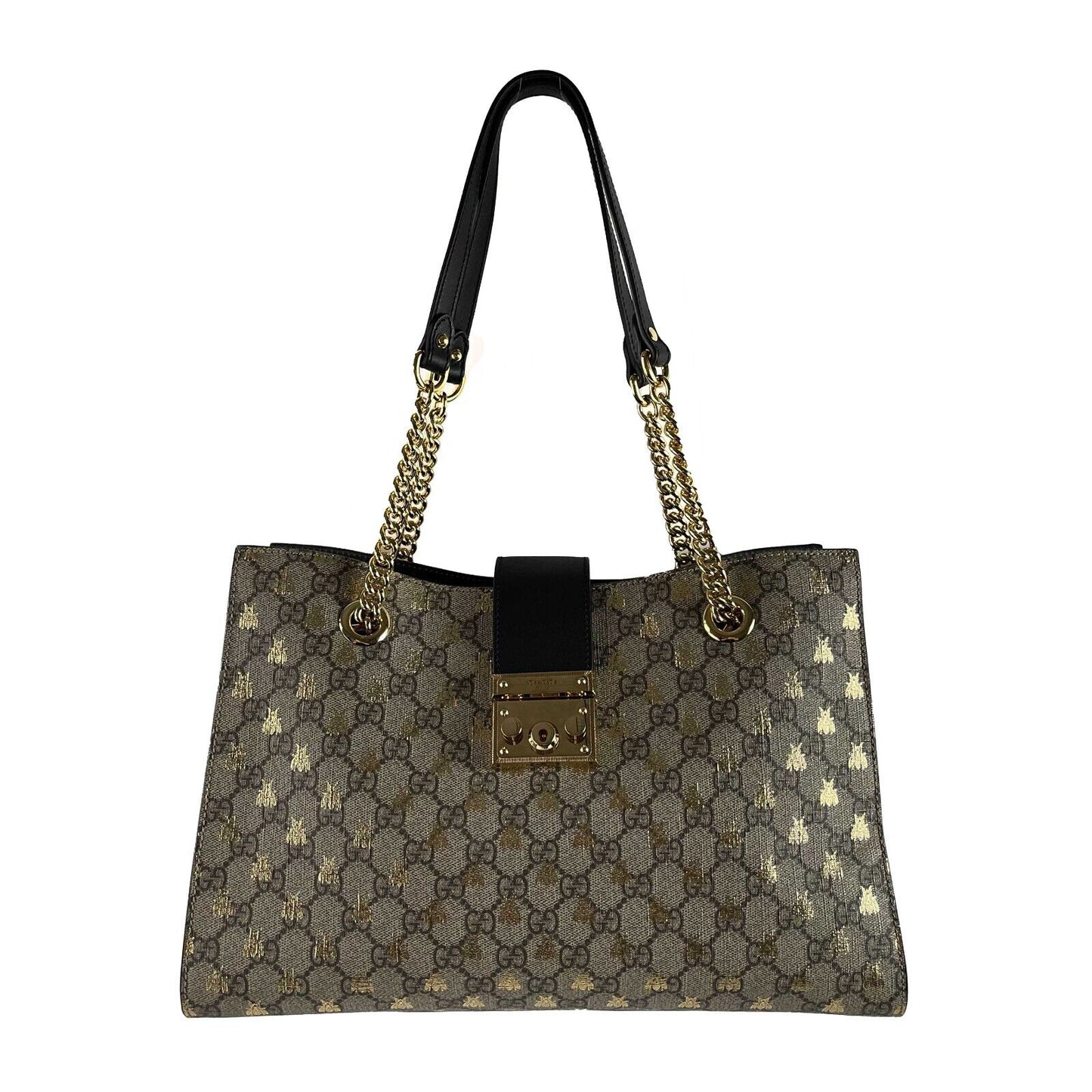 Gucci Monogram Chain Leather Tote