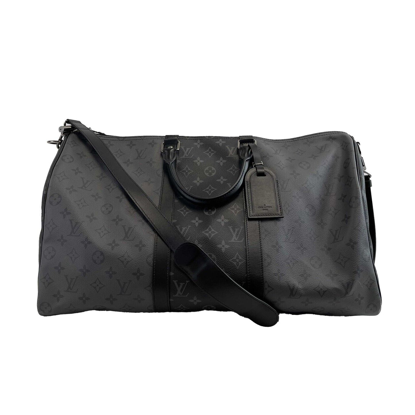 LOUIS VUITTON Keepall Bandouliere 50 Reverse Monogram Eclipse Black Handbag