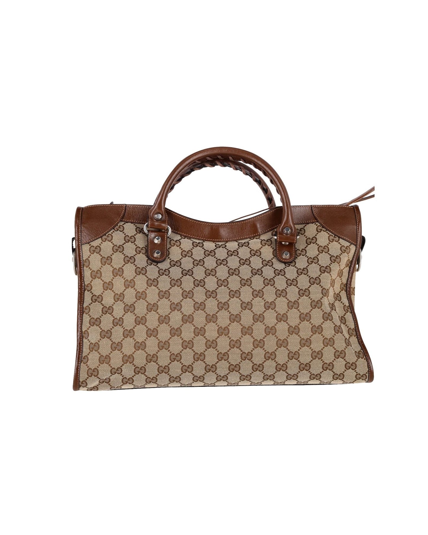 Gucci X Luxury Balenciaga Trending 2026 The Hacker Project GG Canvas Neo Classic Bag Medium in Brown Canvas and Leather