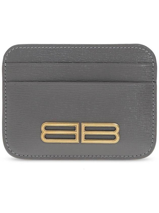 Luxury Balenciaga Trending 2026 Gossip BB Logo Card Wallet Grey