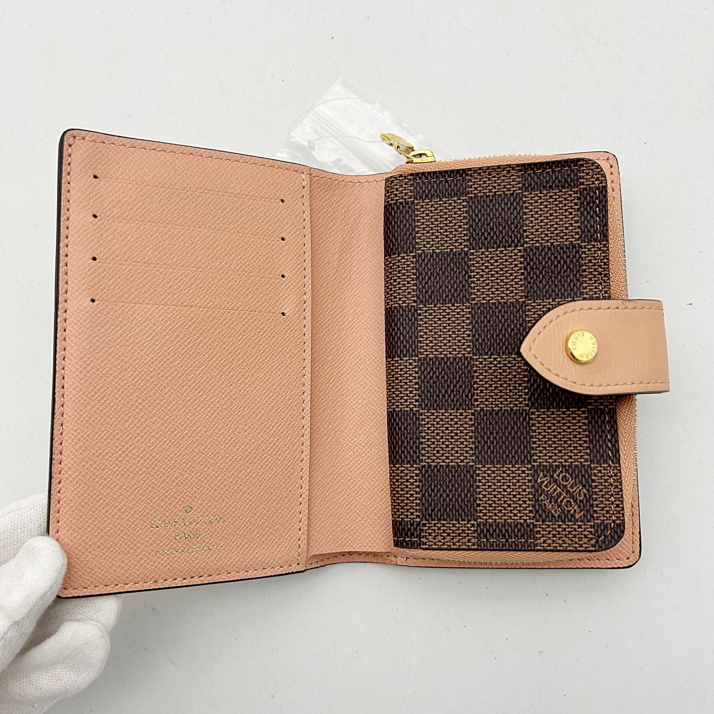 Louis Vuitton Juliette Wallet Damier with Leather Brown B0503SWFXY