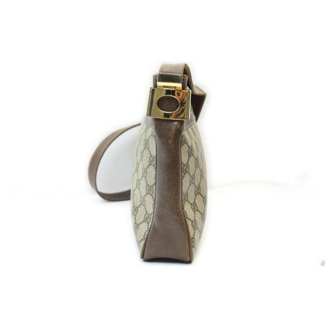 Gucci Leather Canvas Shoulder Bag