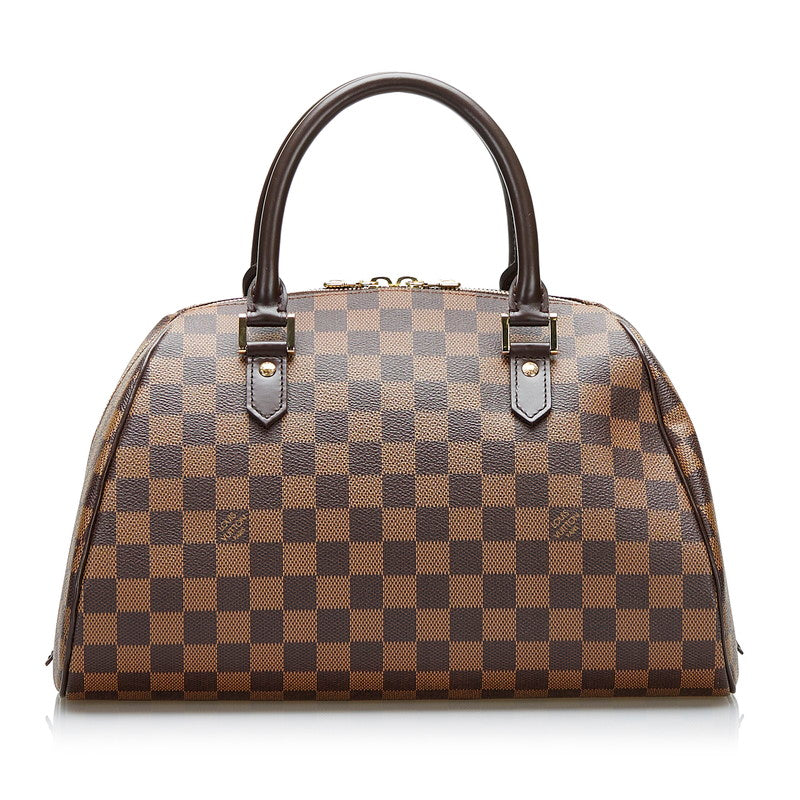 Louis Vuitton Damier Rivera MM Handbag N41434 Brown PVC Leather Louis Vuitton