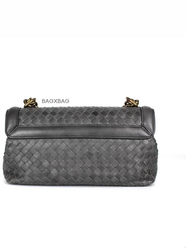 Luxury Bottega Veneta BT Knot Chain Olympia Bag Gray