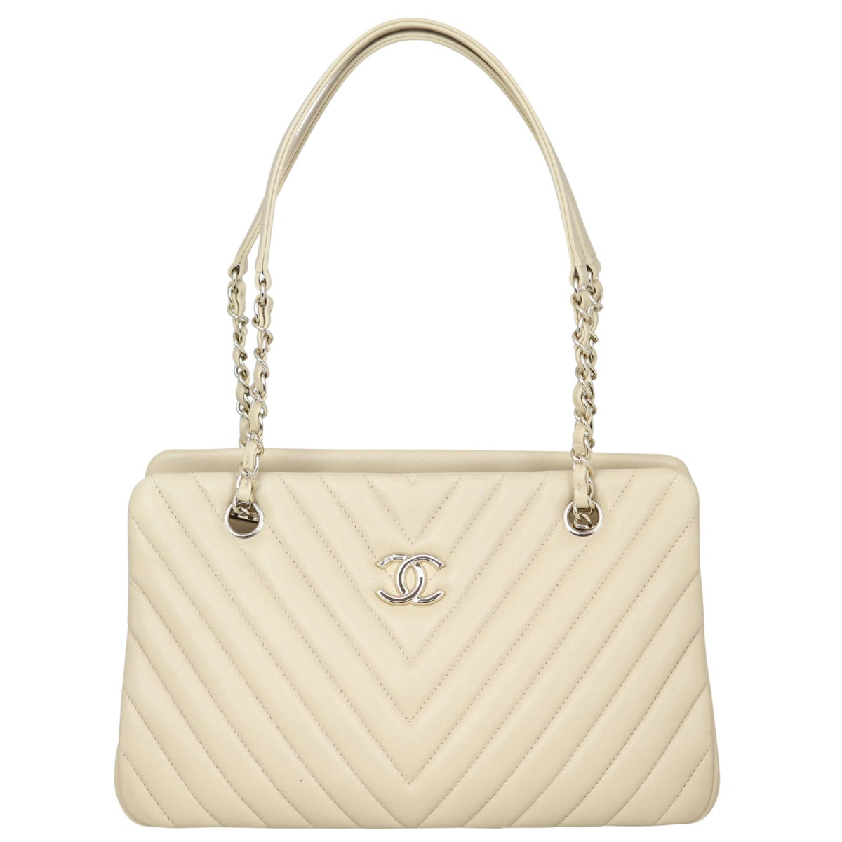 Chanel CC Chevron Shopping Tote