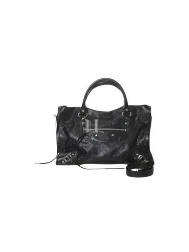 Luxury Balenciaga Trending 2026 Le City Medium Leather Tote Bag Black