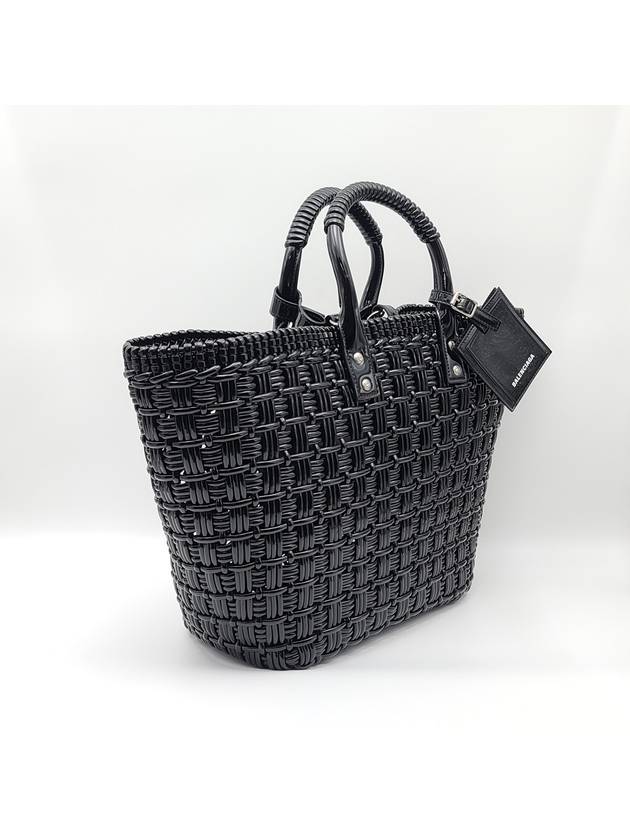 Luxury Balenciaga Trending 2026 Bistro Strap Basket Small Tote Bag Black