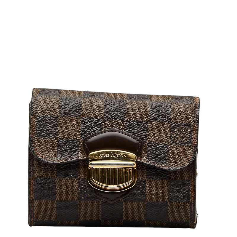 Louis vuitton Damiere N60034 Three Folded Wallet PVC/Leather Brown