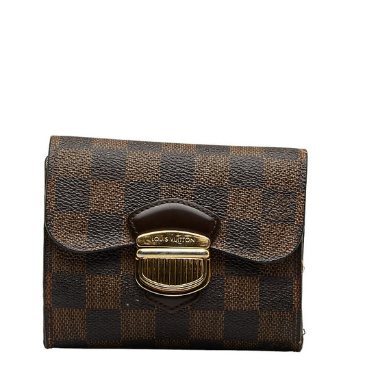 Louis vuitton Damiere N60034 Three Folded Wallet PVC/Leather Brown