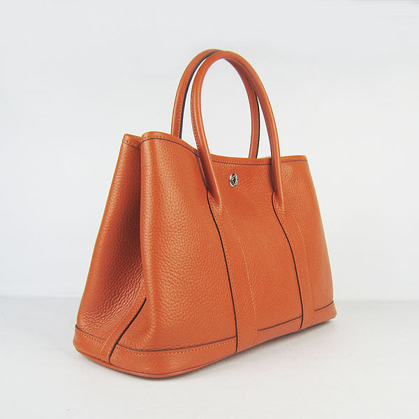 Luxury Hermes garden party handbag orange