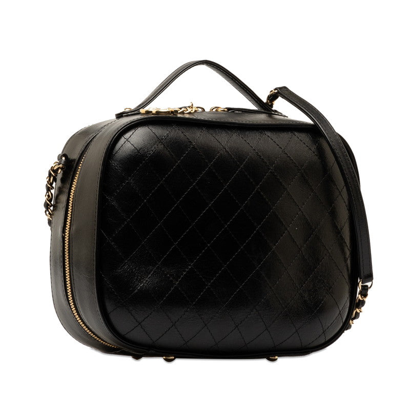 Chanel Bicolore Chain Handbag Black G Leather Chanel