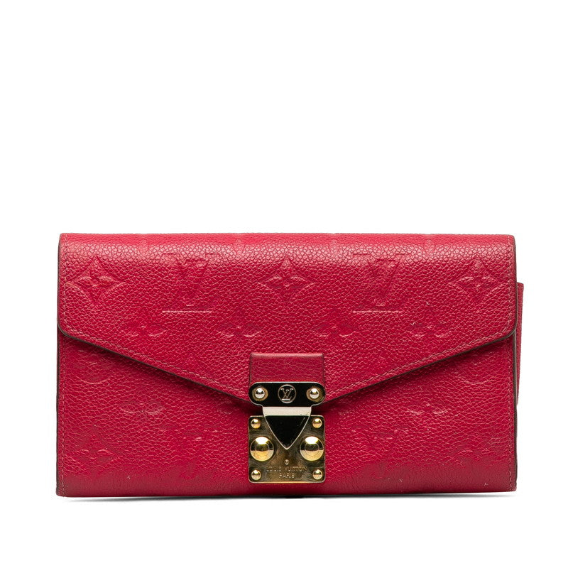 Louis vuitton Monograms M62459 Long Wallet Leather Fridge Pink