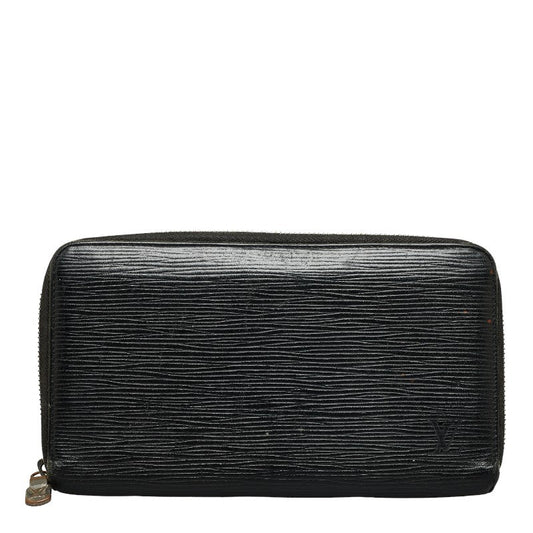 Louis Vuitton Epic Zippie Organizer Round Long Wallet M63852 Black Leather Ladies Louis Vuitton