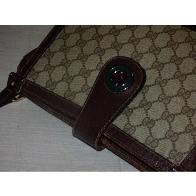 Gucci Leather Canvas Tote