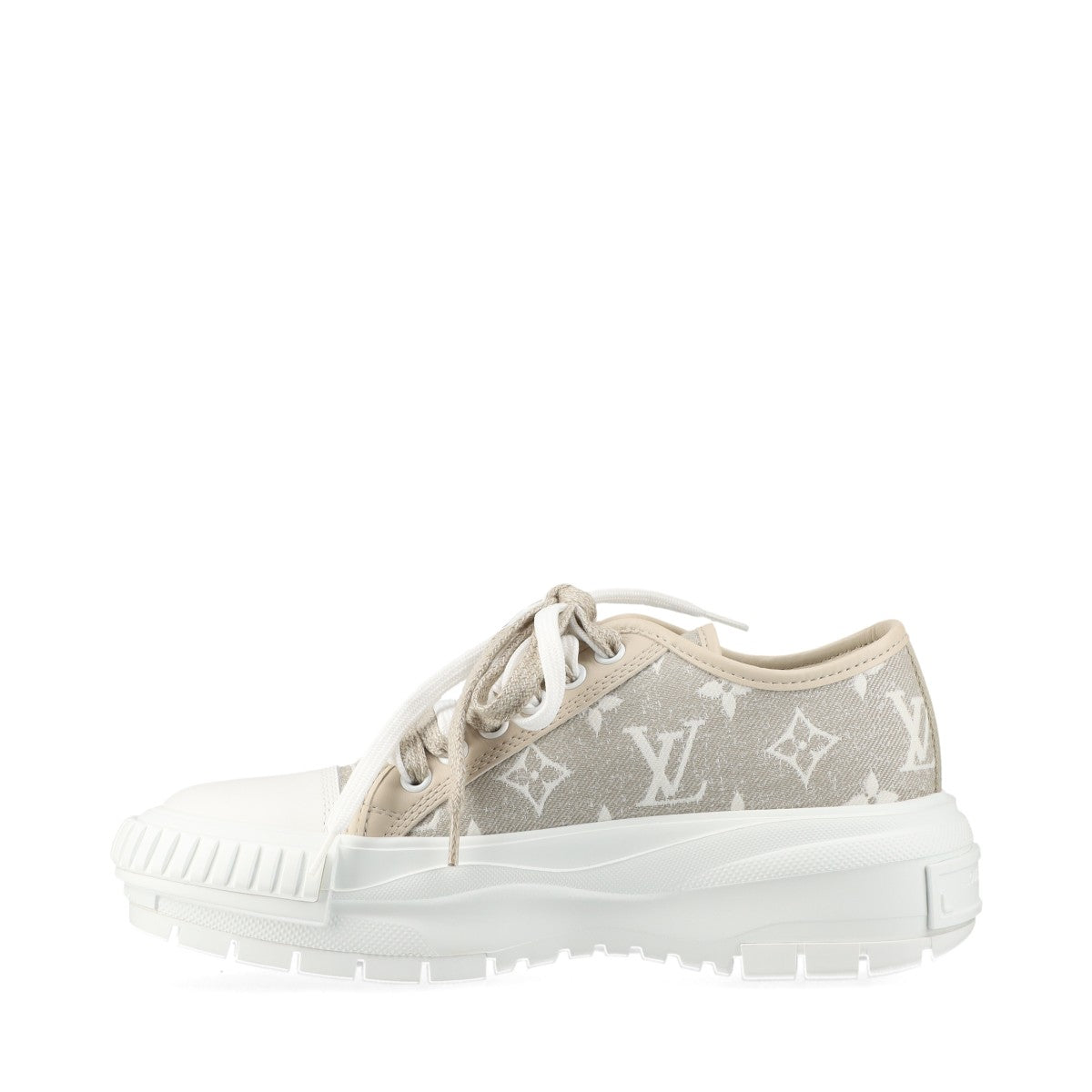 Louis Vuitton LV squadline 22 canvas x leather sneaker 35 ladies beige x white LD1212 monogram LV logo stor bag store