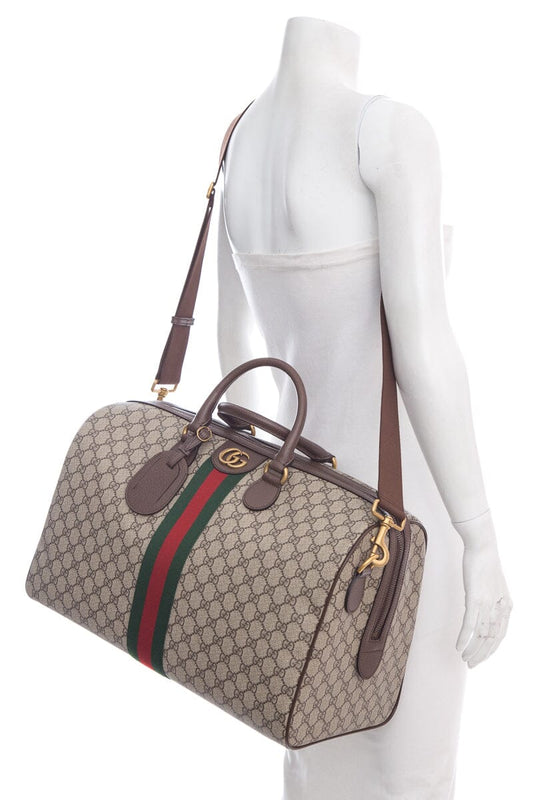 Gucci Brown Canvas Monogram Handbag