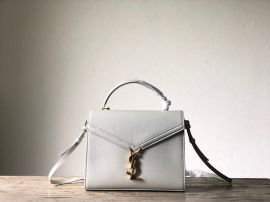 Yves Saint Laurent Cassandra Medium Top Handle Bag Black.7in/