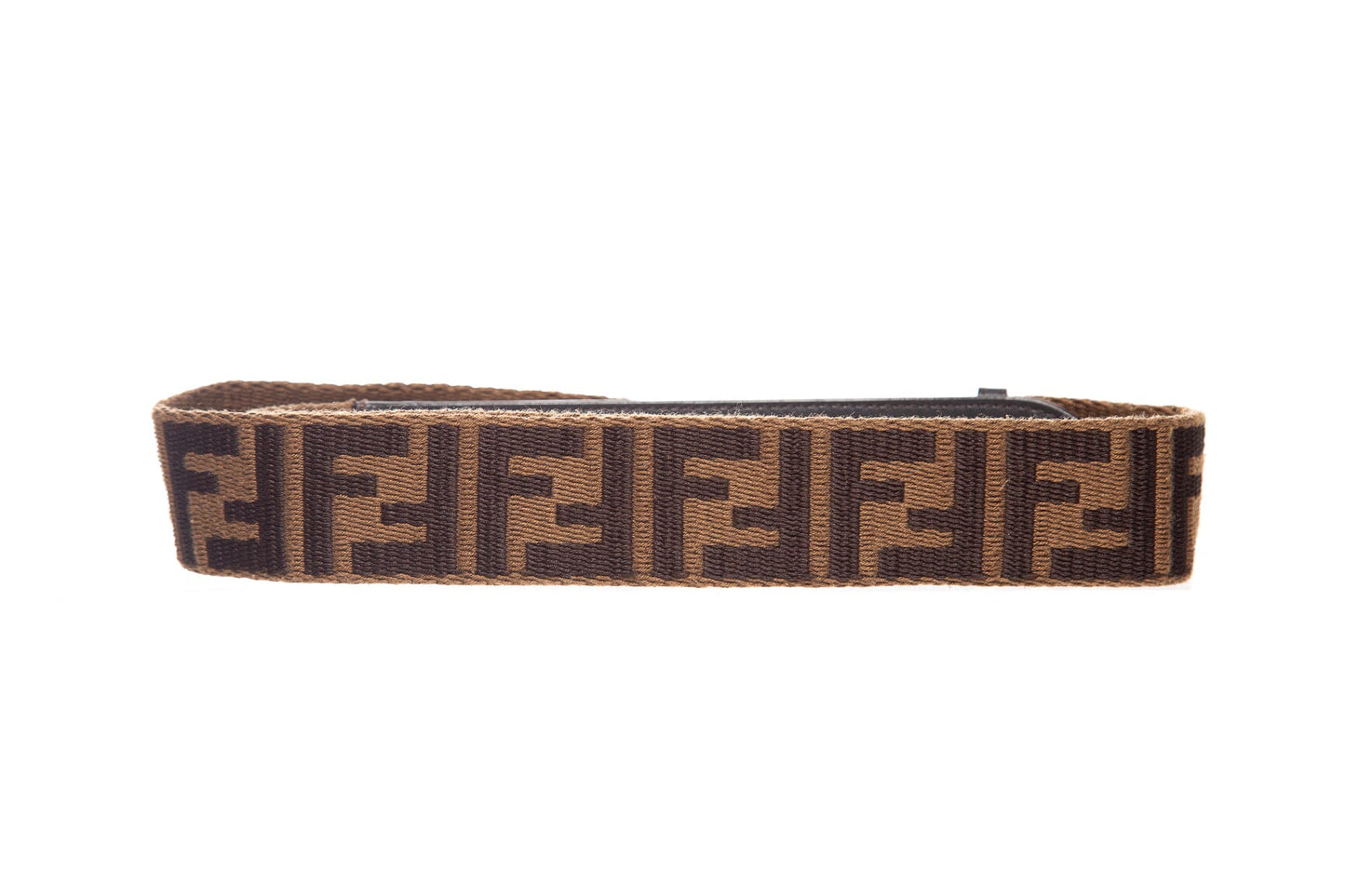 Fendi Brown and Black FF Zucca Print Canvas Bag Strap