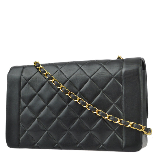 Chanel Black Lambskin Medium Diana Shoulder Bag