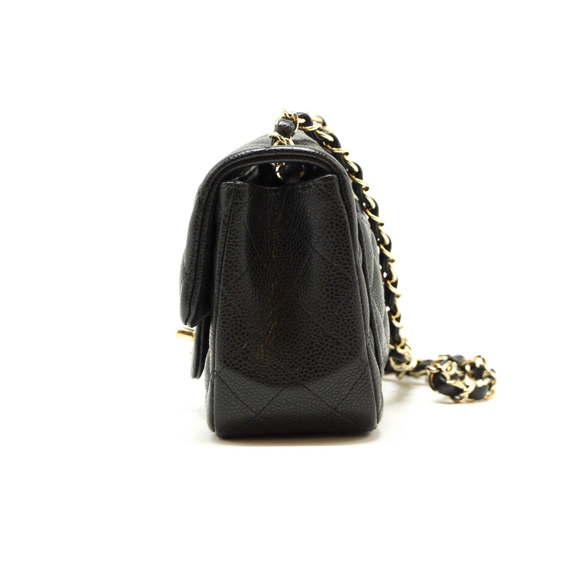 Chanel Quilted Caviar Leather Mini Square Flap Bag
