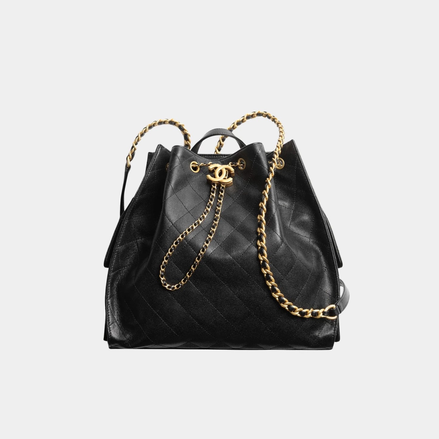 Chanel 25 Large Backpack Grained Calfskin & Gold-Tone Metal