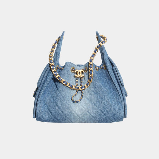 Chanel 25 Small Handbag washed & Gold Tone Metal